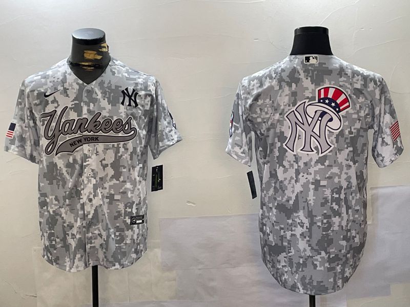 Men New York Yankees Blank Camo Joint Name 2024 Nike MLB Jersey style 9